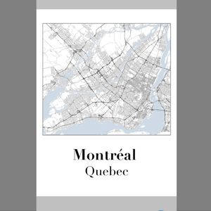 Montreal Street Map Poster